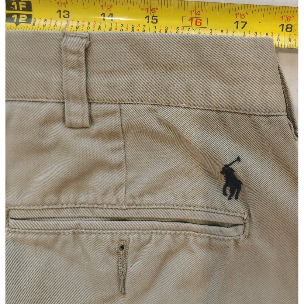 Polo Ralph Lauren Ethan Pant Mens 38x30 Khaki Pleated  Pants Cotton Casual Chino - Picture 13 of 16